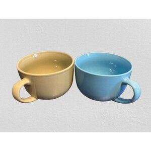 Set of 2 Santa Anita Coffee Mugs - Blue & Sage